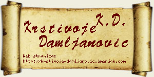 Krstivoje Damljanović vizit kartica
